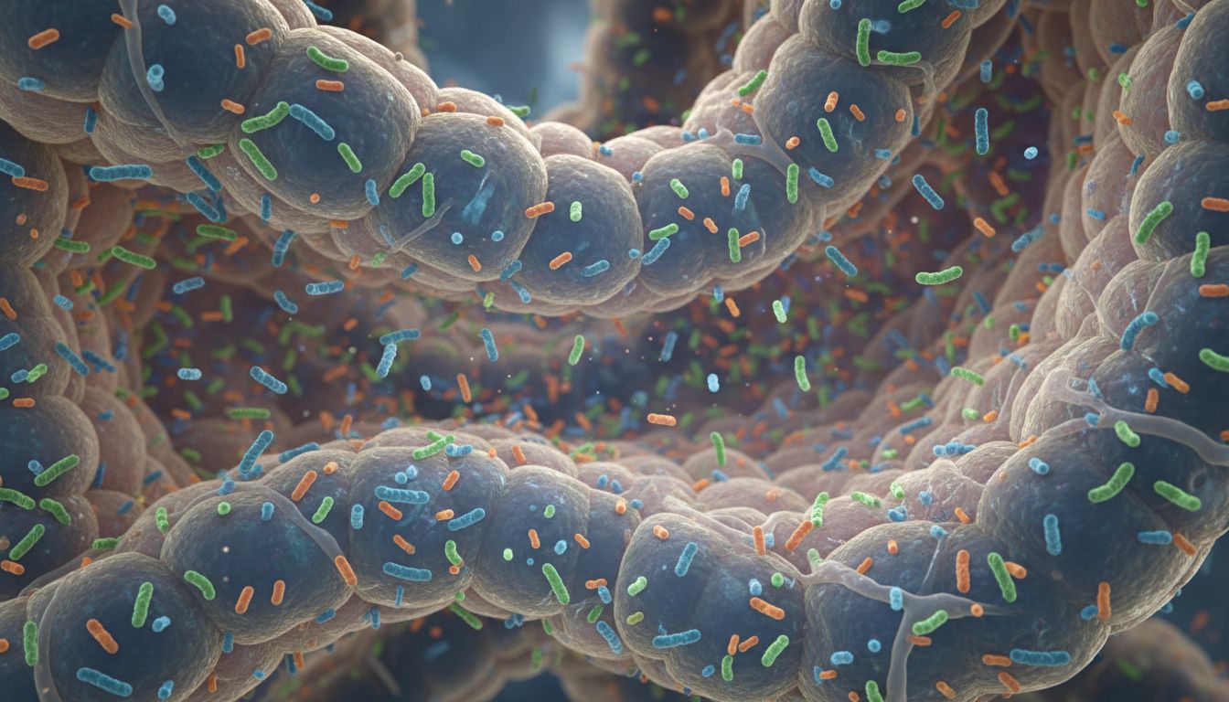Farbenfrohe Bakterien im menschlichen Darm