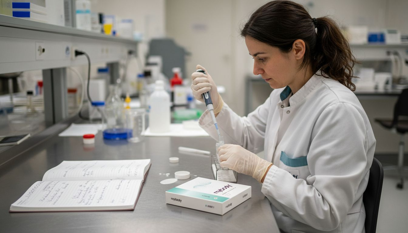 Eine Labormitarbeiterin bereitet eine DNA-Probe für die Analyse vor.