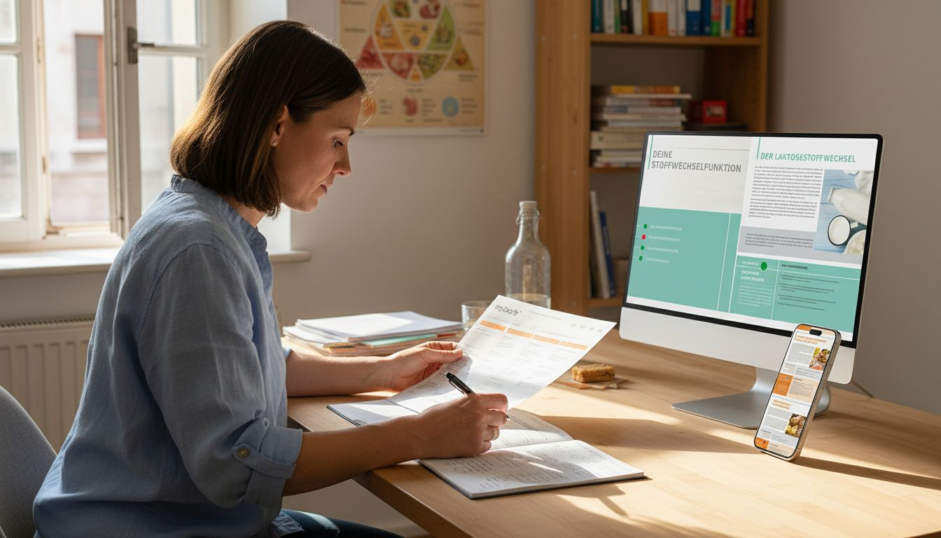 Eine Ernährungsberaterin bespricht mit ihrer Patientin mögliche Unverträglichkeiten und Reaktionen auf bestimmte Lebensmittel.