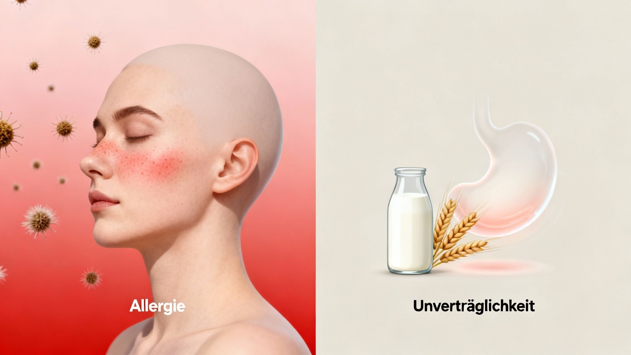 Unterschied zwischen Allergie und Unverträglichkeit: Symptome, Tests & Diagnosen