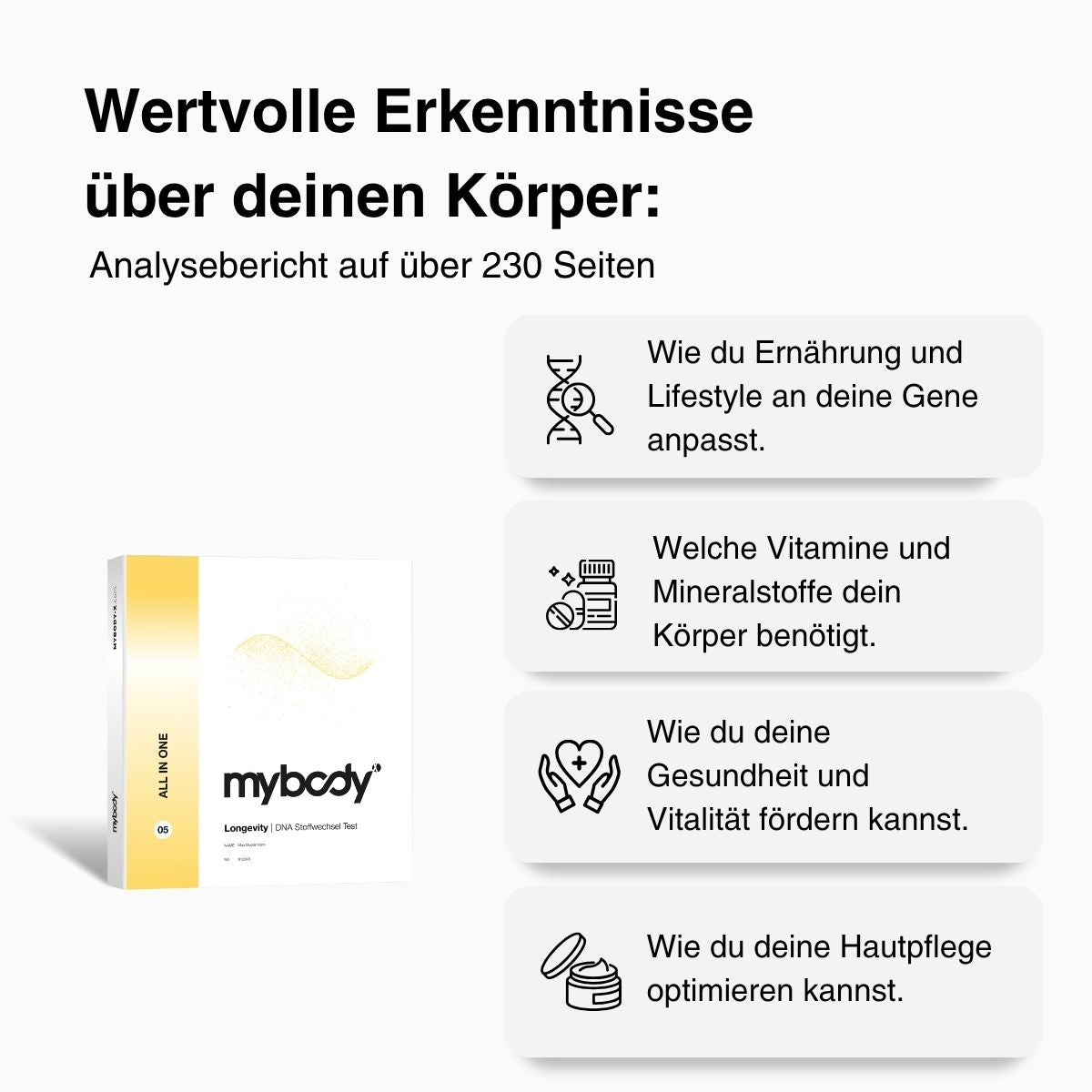 Longevity | ALL IN ONE DNA-Test - mybody®x