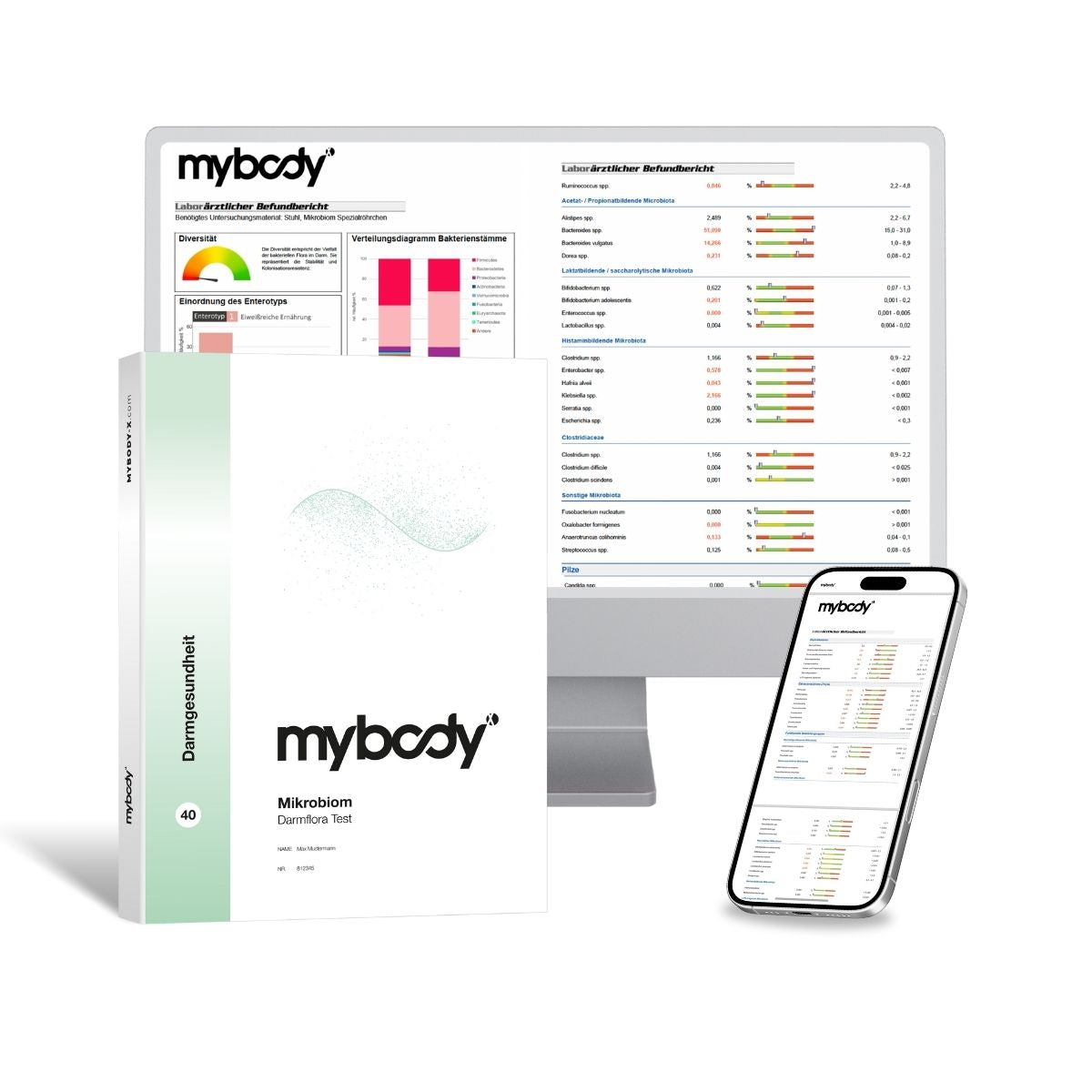 Darmflora MIKROBIOM-Test | Erwachsene - mybody®x