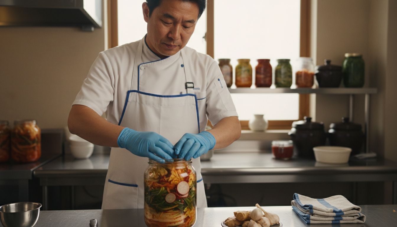 Kimchi Herstellung Küche