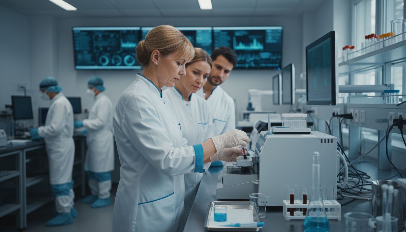 modernes Labor Blutanalyse