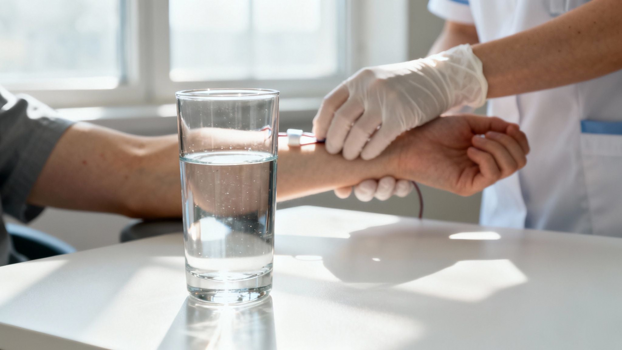 Darf man vor der Blutabnahme Wasser trinken? Kurz erklärt