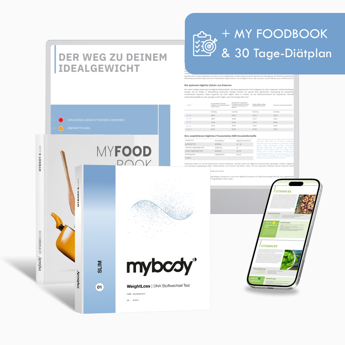 DNA Stoffwechselanalyse | Weightloss + MY FOODBOOK - mybody®x