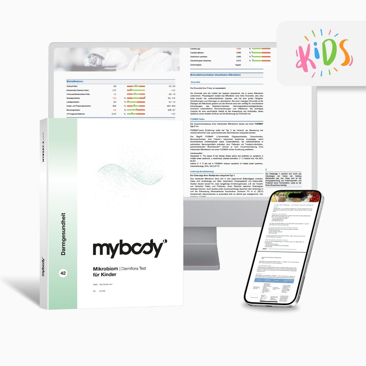 Darmflora MIKROBIOM-Test | Kinder - mybody®x