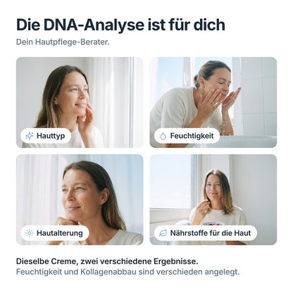Für wen der Anti-Aging DNA-Test ist: Hauttyp, Feuchtigkeit, Hautalterung und Nährstoffe für die Haut