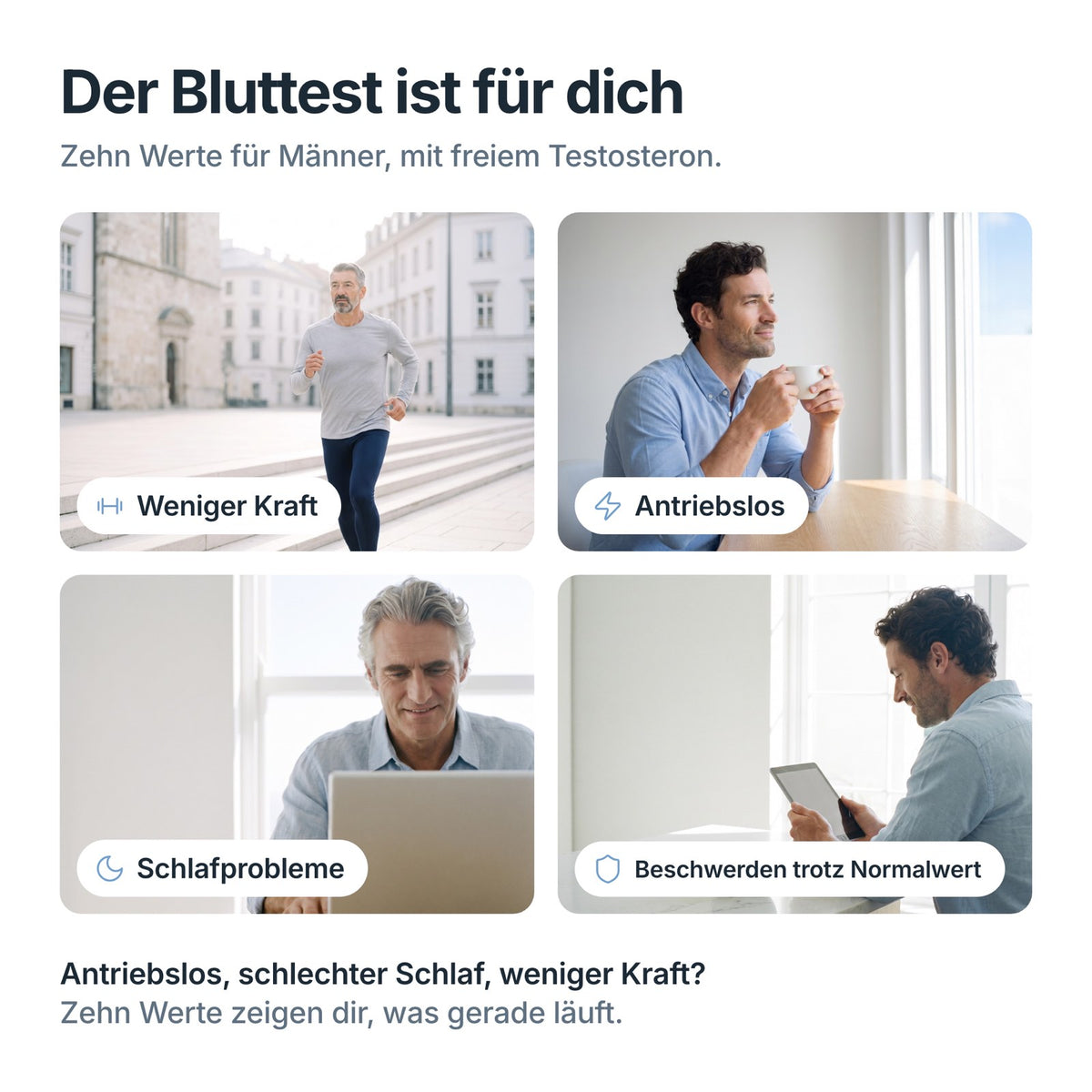 HormonCheck passt bei weniger Kraft, Antriebslosigkeit, Schlafproblemen und Beschwerden trotz Normalwert
